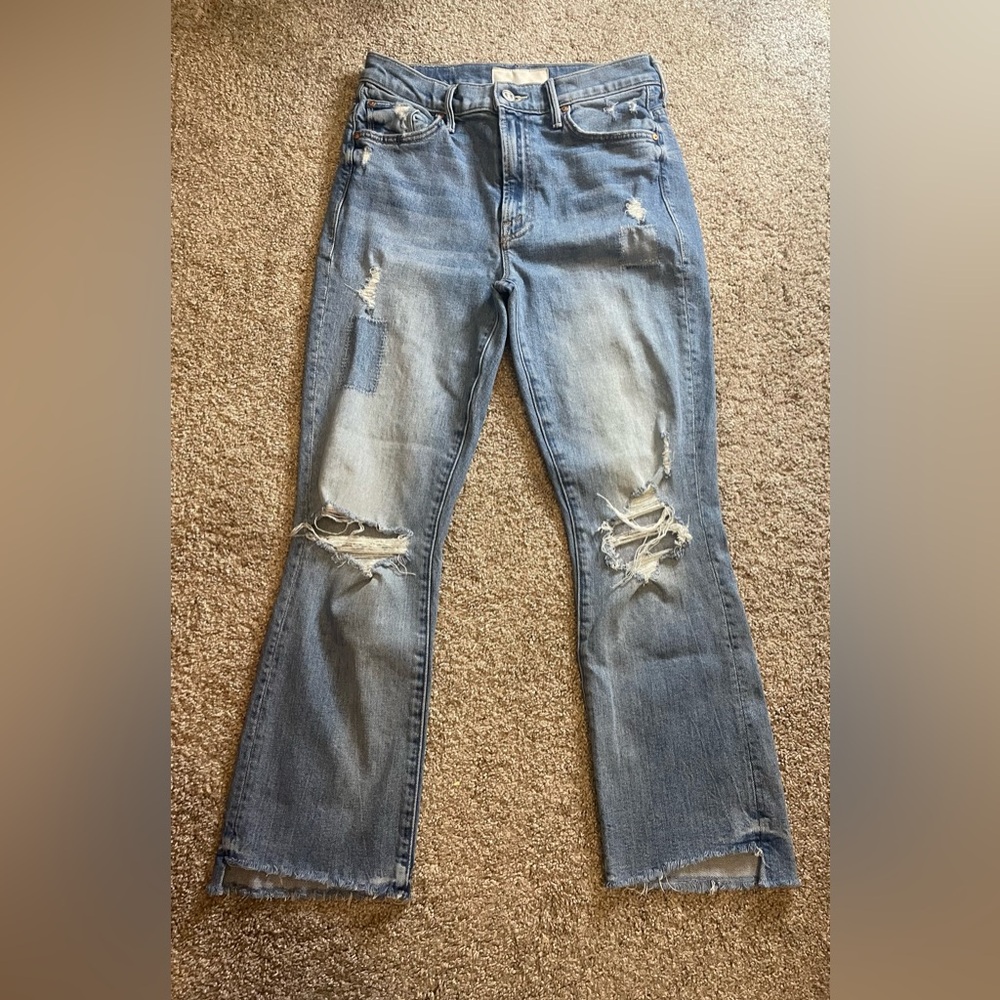 MOTHER Superior The Insider Crop Step Fray Jeans - Size 27